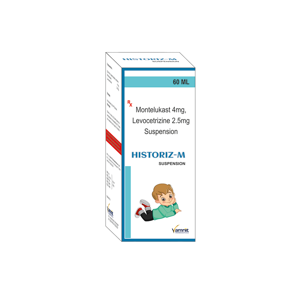 Historiz M Montelukast 4 mg + Levocetirizine 2.5 mg by Vamriit Pharmaceuticals | PCD Pharma Franchise & Third Party Manufacturing