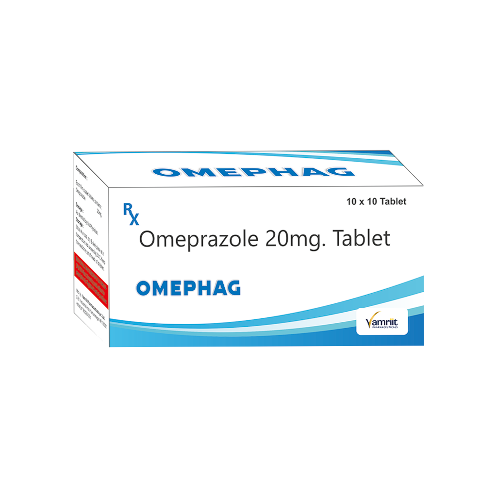 Omephag Omeprazole 20 mg  by Vamriit Pharmaceuticals | PCD Pharma Franchise & Third Party Manufacturing