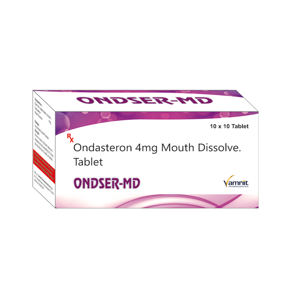 Ondser MD Ondansetron 4 mg Mouth Dissolve Tablet by Vamriit Pharmaceuticals | PCD Pharma Franchise & Third Party Manufacturing