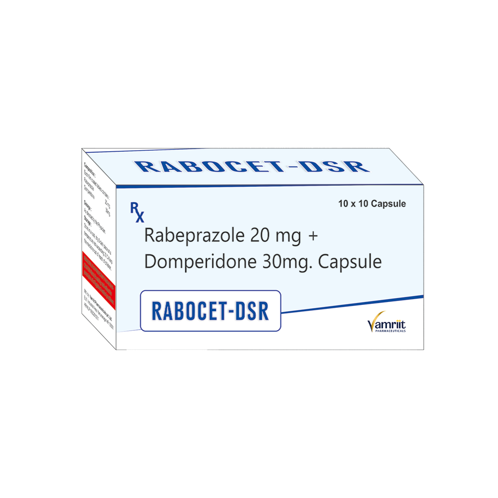 Rabocet Dsr Rabeprazole 20 mg + Domperidone 30 mg by Vamriit Pharmaceuticals | PCD Pharma Franchise & Third Party Manufacturing