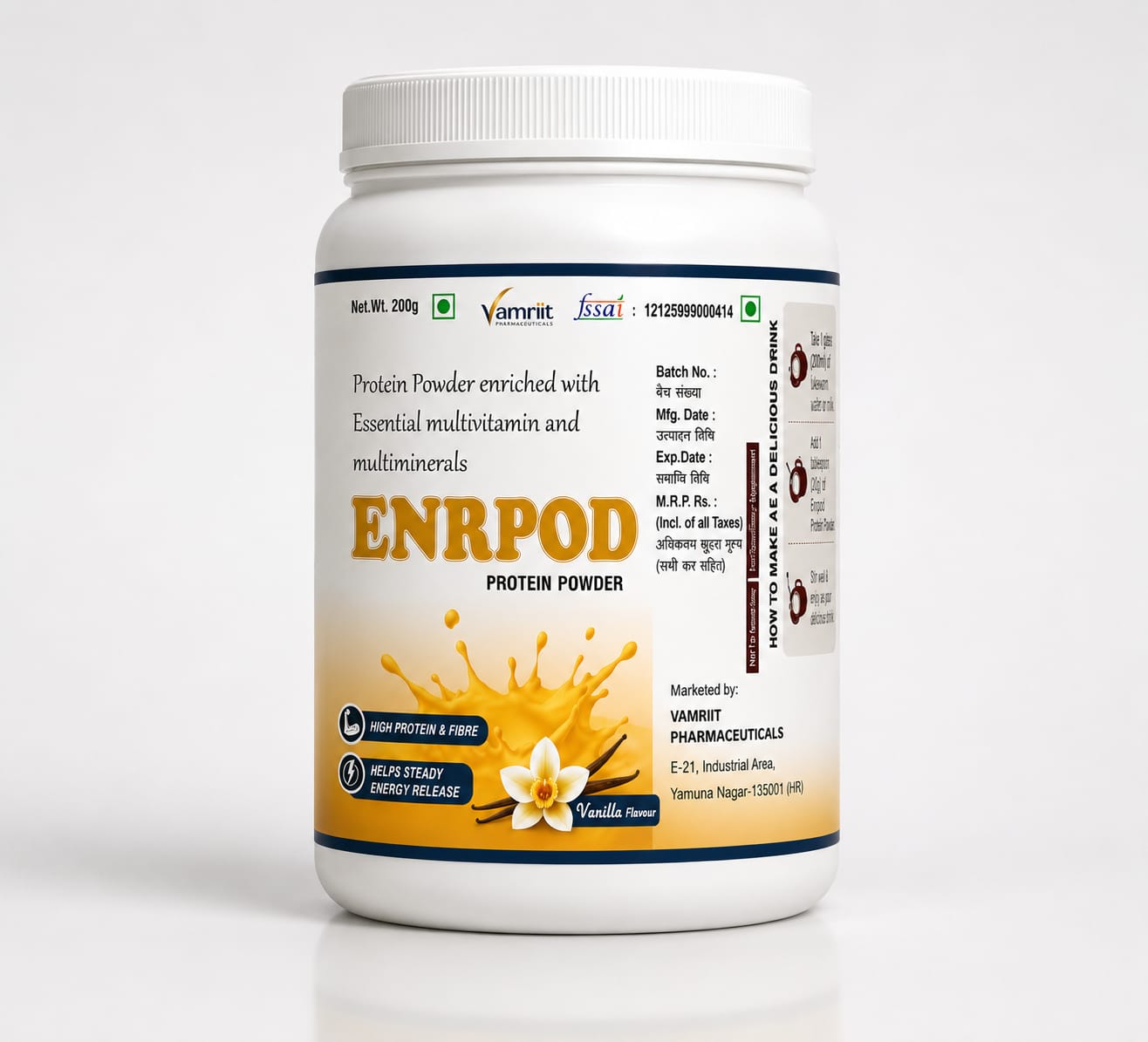 ENPROD Protein Powder With DHA Multivitamin Multimineral by Vamriit Pharmaceuticals | PCD Pharma Franchise & Third Party Manufacturing