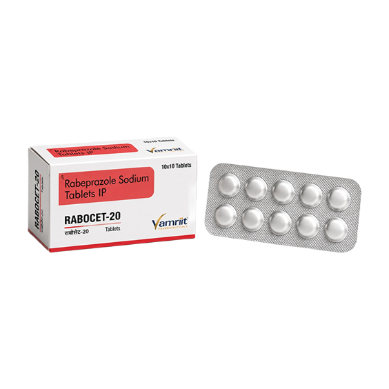 RABOCET 20 Rabeprazole 20mg Tablet by Vamriit Pharmaceuticals | PCD Pharma Franchise & Third Party Manufacturing
